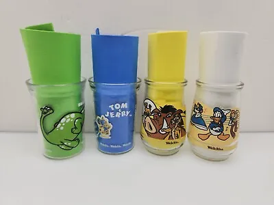 Vintage Welch's Jelly Jars Lot Of 4 Tom & Jerry Lion King Donald Dinosaur • $17.99