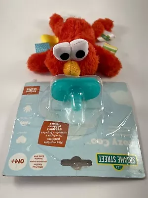 Bright Starts Elmo Plush Cozy Coo Pacifier Sesame Street Shower Gift Toy New Tag • $17.65