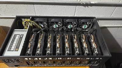 18 Complete Crypto Mining Rig With 8 Rx550 GPU’s & 2000W PDU • $1500