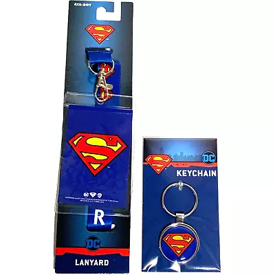 Superman Logo DC Comics Lanyard ID Holder & Keychain Set New • $12.99