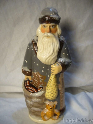 $325 • Buy Vaillancourt Folk Art Amsterdam Canal House Santa New 2023