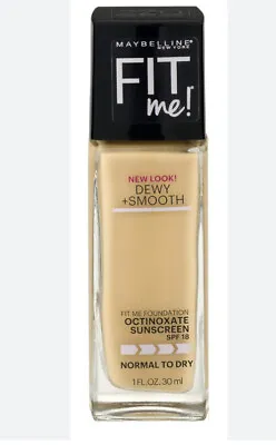 Maybelline FIT ME Dewy Smooth Foundation 220 NATURAL BEIGE Normal To Dry SPF 18 • $6