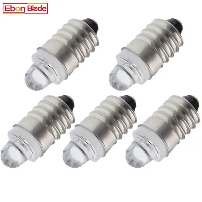 5Pcs 3V E10 LED Flashlight Torch Replace Bulb Mes Screw Base Lamp Warm White DC • $6.98