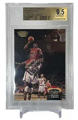 1992 Stadium Club Michael Jordan #1 Members Only Parallel Bulls BGS 9.5 GEM MINT • $364.23