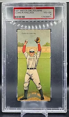 Joe Lake Robert Bobby Wallace 1911 T201 Mecca Double Folders Psa 4 Vg-ex • $135