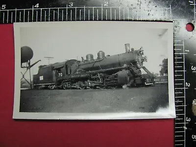 B&w Photo Midland Valley Railroad 2-8-2 Locomotive #70 Ft Smith Ar Water Tank • $9.99