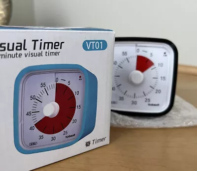 Visual Analog Timer VT01 Better Timer Management 60 Minute Black Silicone - New • $24