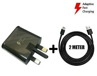 Genuine Fast Charger Plug& 2M USB Type-C Data Cable For Samsung Galaxy Phone Lot • £1.99