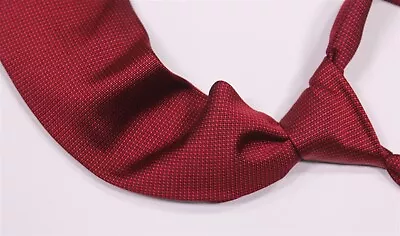 Ring Jacket By Beams F Japan Deep Red Woven Silk 7-Fold Handmade Necktie Tie • $35