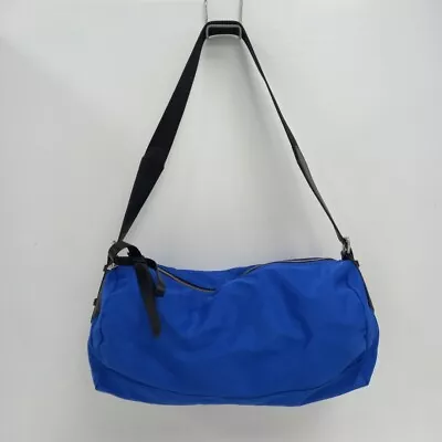Lancel Shoulder Bag Royal Blue Black Textile RMF03-RP • £7.99