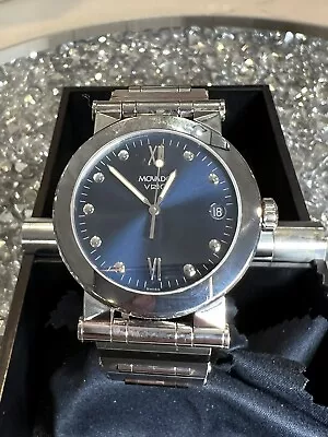 MOVADO VIZIO MUSEUM BLUE DIAL  Stainless Steel Silver SUPER  RARE • $1295