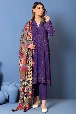 Lakhany 3 Piece Unstitched Embroidered Suit WEC-SA-0134 • £39.99