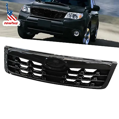 Full Gloss Black Front Bumper Upper Grill Grille For SUBARU Forester 2009-2013 • $66.45