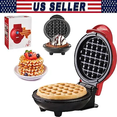 Mini Waffle Maker Non Stick Baking Pan Pancake Heating Breakfast Making Machine • $13.50