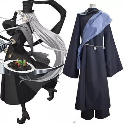 $55.80 • Buy Black Butler Book Of Circus Sebastian Michaelis Cosplay Costume Halloween Suit T