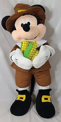 Fall Holiday Thanksgiving Disney 24 In Tall Mickey Mouse Pilgrim Plush Greeter  • $30.99