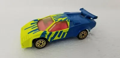 Vintage 1994 Matchbox Lamborghini Countach LP 500S - MB154 - Yellow Blue Car • $5.99