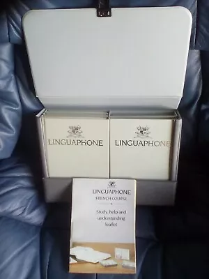 1988 Linguaphone English-French Learning Set Cassette Tapes + Carry Case • £19
