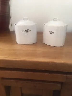 £4 • Buy 2 Ceramic Quality Tea & Coffee Storage Jars