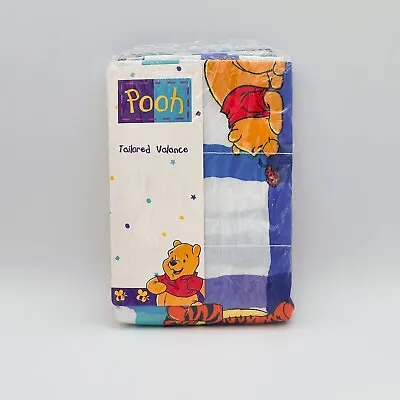 Vintage Disney Winnie The Pooh Tailored Plaid Valance Nursery Room New • $22