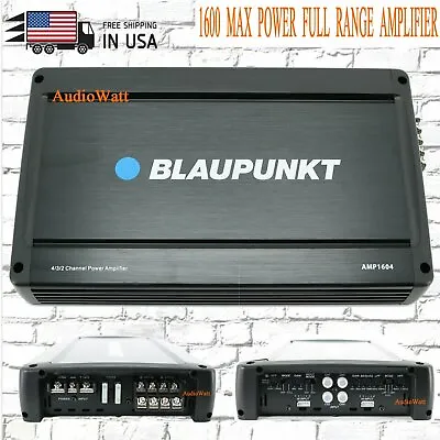 Blaupunkt 1600w Car Audio 4 Channel Amp Amplifier  Max Peak Power Amp1604 • $84.99