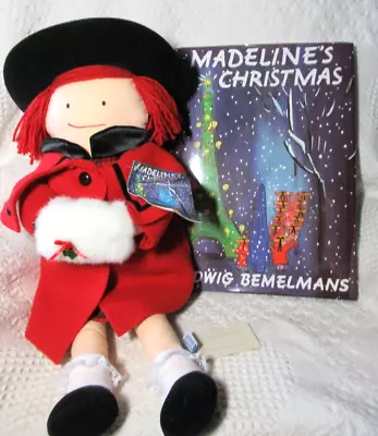 EDEN Madeline’s Christmas Book And Doll In Red And Black Coat & Hat NO Box • $15