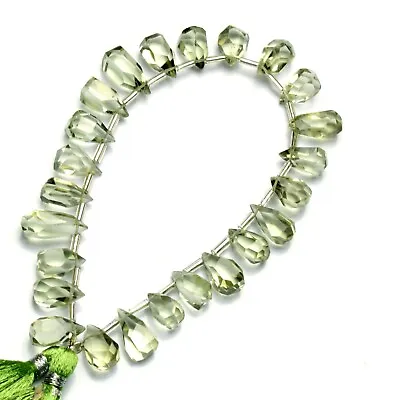 Natural Green Amethyst Prasiolite Nugget Cut Drop Beads 8  Jewelry Supplies 89Ct • $16.40