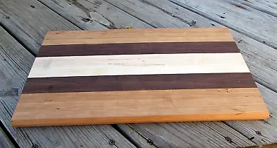 Cutting Board Handmade Cherry Maple And Walnut • $87.50
