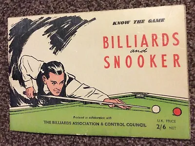 £7.99 • Buy VINTAGE KNOW THE GAME BILLIARDS & SNOOKER 1959, UNCLIPPED 2/6 Net... L@@K