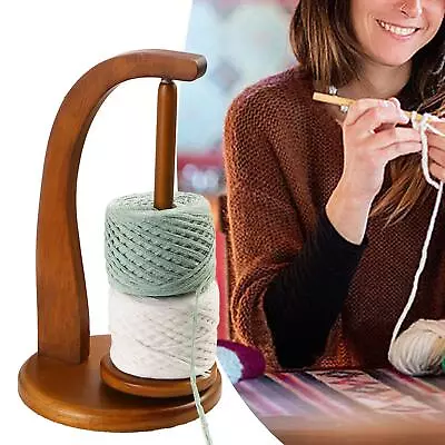 Yarn Holder Presents Wood Yarn Winder For Knit Arts Crafts Knitting Lovers • £21.24