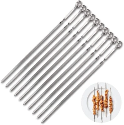 £5.99 • Buy Metal BBQ Barbecue Kebab Food Meat Vegetable Grill Sticks Skewers Cooking Roast