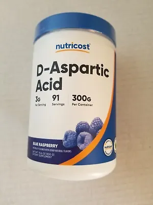 Nutricost D-Aspartic Acid 300G Blue Raspberry 91 Servings 10.6 Oz. • $19