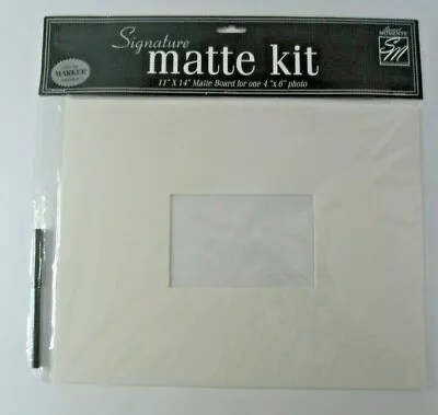 Signature Matte Kit 11 X 14 Inch Board For 1 4  X 6  Photo With Marker New • $8.20