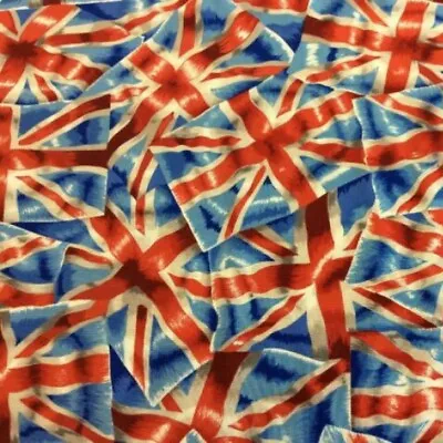 Fabric Union Jack Flag 100% Cotton 112cm (44 ) Wide Nutex #10640 • £3.40