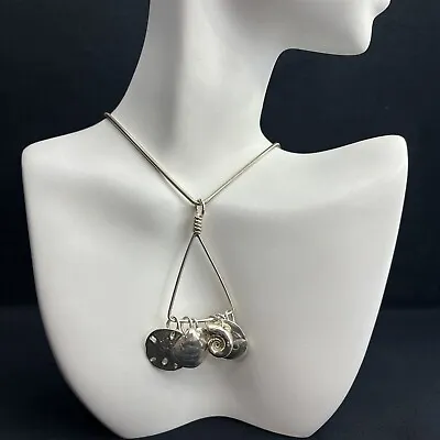 Retired Mignon Faget Sea Snail Oyster Shell Sand Sterling Silver 30  Necklace • $374.99