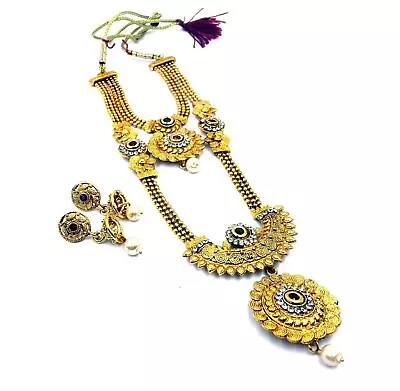 Indian Bridal Gold Plated Jewelry Set Traditional Ethnic Partywear For Women • $16.67