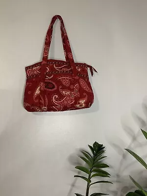 Vera Bradley Mesa Red Retired Paisley “Little Betsy” Tote Shoulder Bag Purse • $25