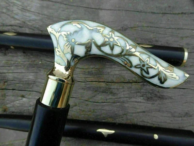 $28.49 • Buy Designer Brass Handle Walking Stick Cane Vintage Antique Victorian Wooden Style