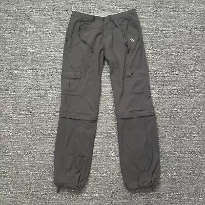 Mountain Hardwear Pants Women 4 Gray Jogger Convertible Hike Breathable Camp • $19.10