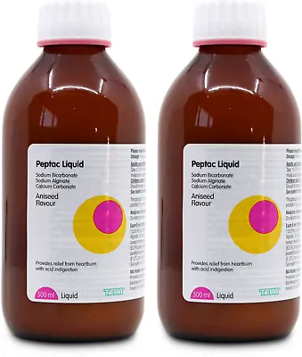 Peptac Liquid Aniseed 500ml Heartburn | Acid Reflux | MAX ONE PER ORDER X 2 • £14.99