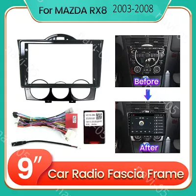 9''Car Radio Fascia Panel Frame For Mazda RX-8 RX 8 RX8 SE 2003-2008 Kit • $67.99