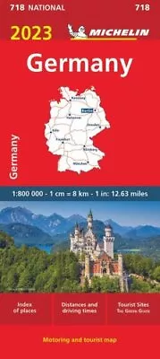 Germany 2023 - Michelin National Map 718 By Michelin 9782067258129 | Brand New • £7.76