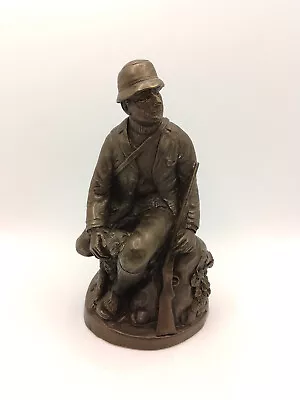 Vintage Cold Cast Bronze Figurine Gamekeeper And Dog Hunter And Gundog • £15