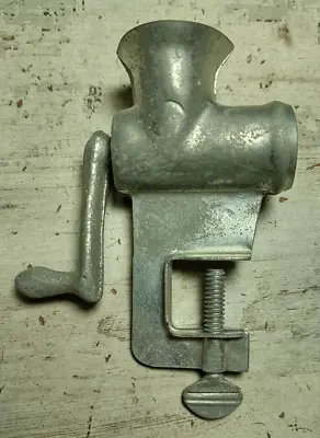 Vintage Salesman Sample Miniature Toy Childs Play Meat Grinder Cast Metal Clamp • $11.50