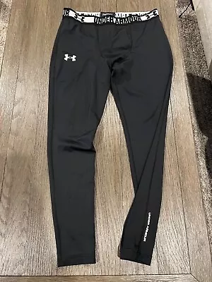 Mens Under Armour Jock Spandex Tights Compression Pants Black Cold Large • $22.75