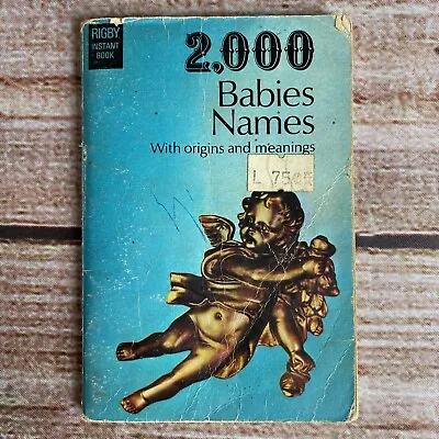 2000 Babies Names With Origins And Meanings By James Glennon ~ Mini Book 1983 • £4.99
