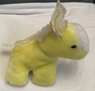 Eden Toys Vintage Lovey Yellow Horse Rattle Plush Stuffed Animal 8” • $20