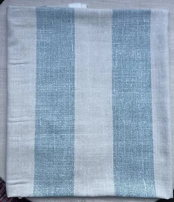 Colefax Fowler Almora Stripe Aqua/ Cream Fabric • £54