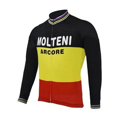 Molteni Arcore Cycling Jerseys Cycling Long Sleeve Jersey Bicycle Jersey Retro • $23.13