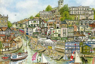 Very Rare Isle Of Wight Postcard Artists Impression Of Cowes By Paul Burgess • £1